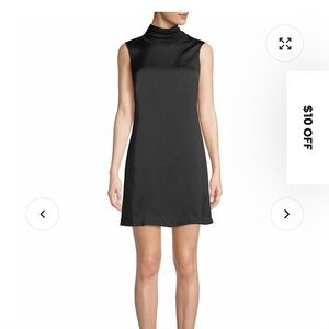 Club Monaco Black High-Neck Mini Dress